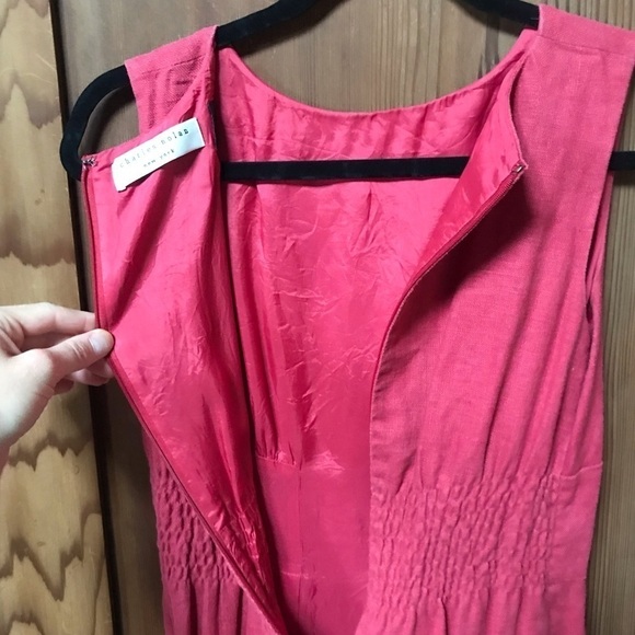 Charles Nolan Linen Dress Pink Red - Picture 5 of 8
